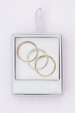 Mix Plated Sterling Silver Ring Pack
